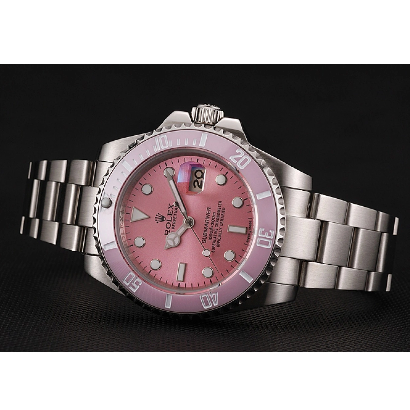 AAA Replica Watches Bracelet Pink Rolex Stainless Dial Steel Pink 1453980 Bezel Submariner Swiss 0525